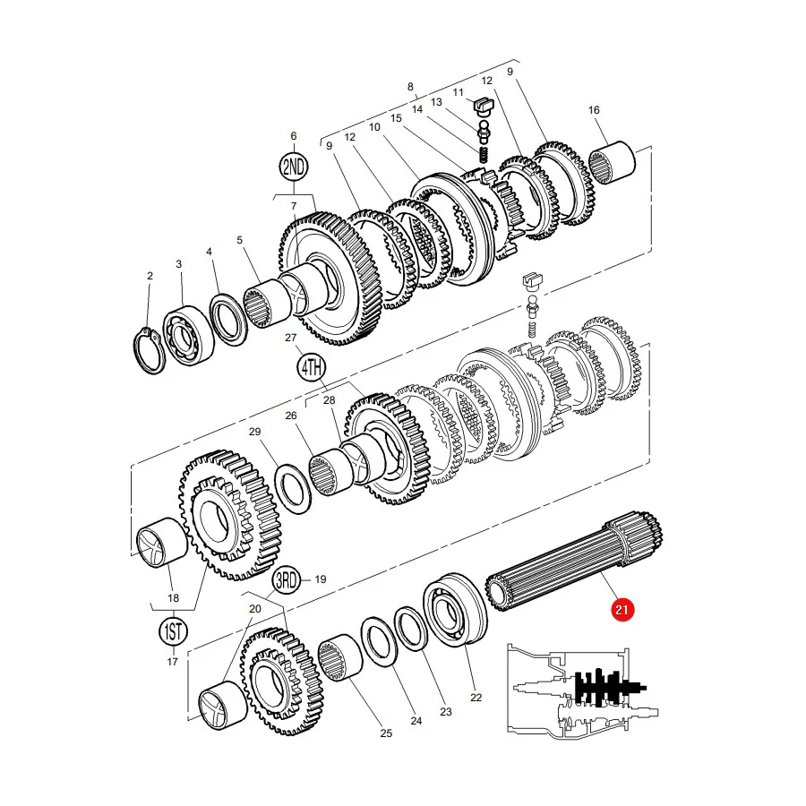 AGCO - 3599279M2 - Massey Ferguson Getriebewelle