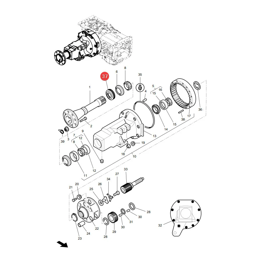 AGCO - 3619139M1 - Hinterachs-Öldichtring Massey Ferguson