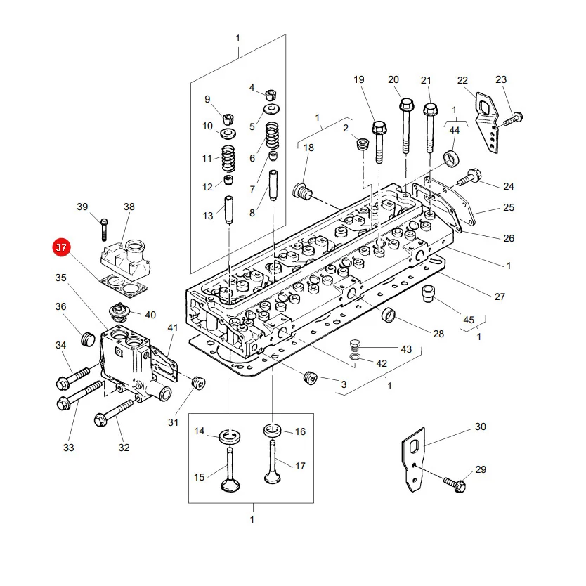 AGCO - 3638700M1 - Motorthermostatdichtung Massey Ferguson