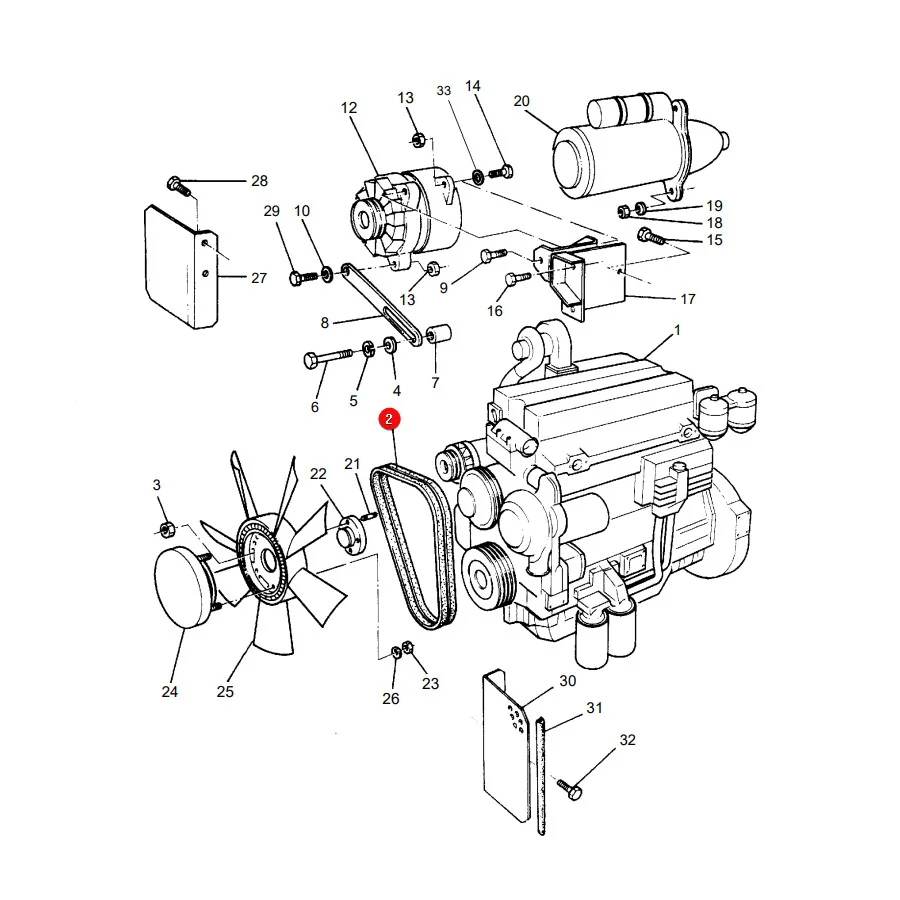 AGCO - 3656765M1 - Massey Ferguson  Zahnriemen
