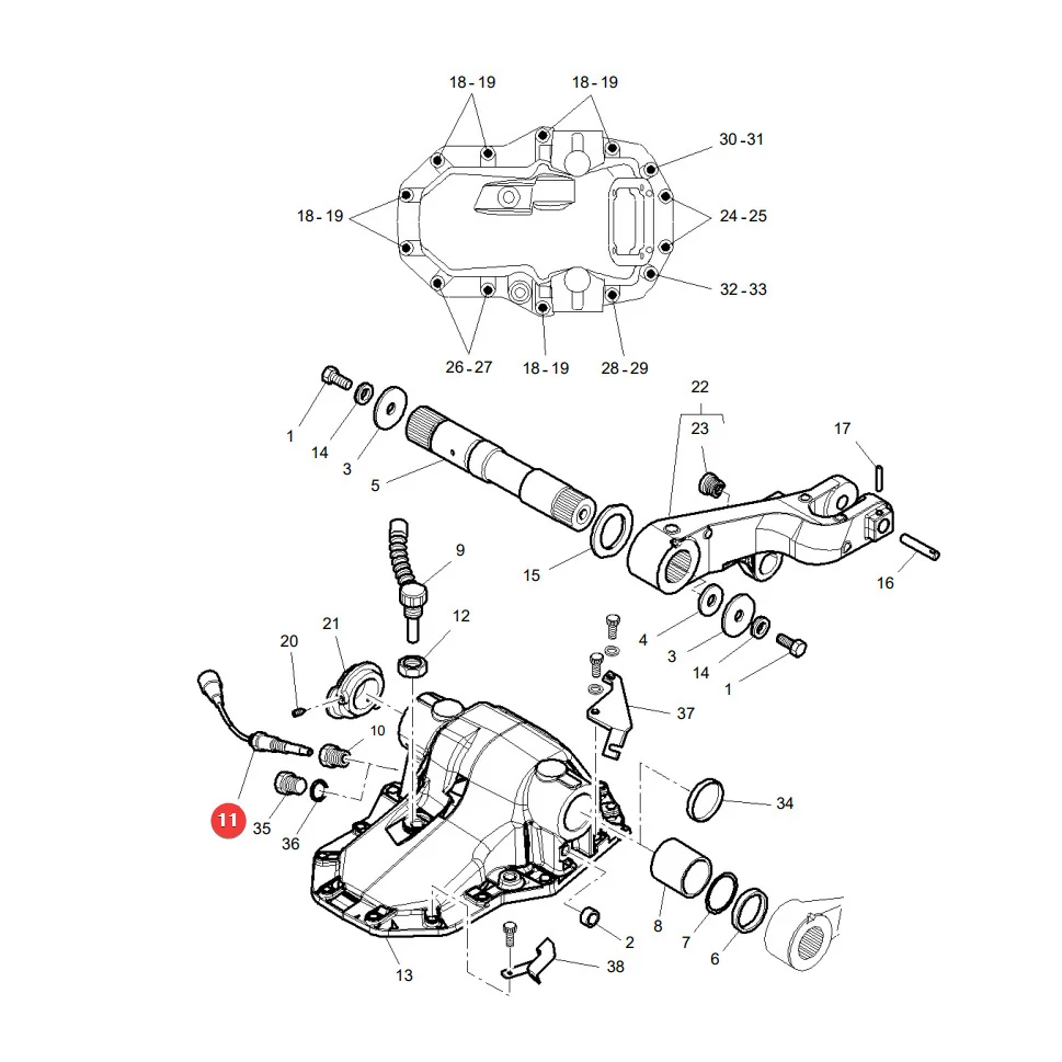AGCO - 3712728M4 - Massey Ferguson Hubarm-Positionssensor