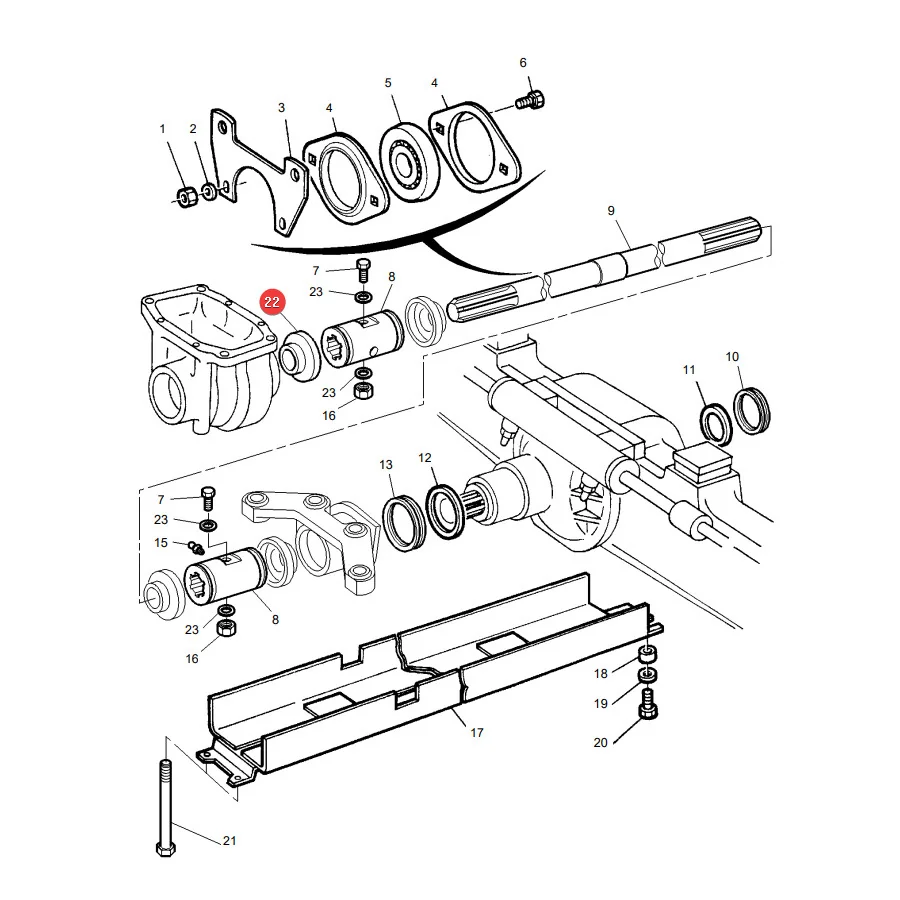 AGCO - 3714575M1 - Massey Ferguson Vorderachs-Gummikappe