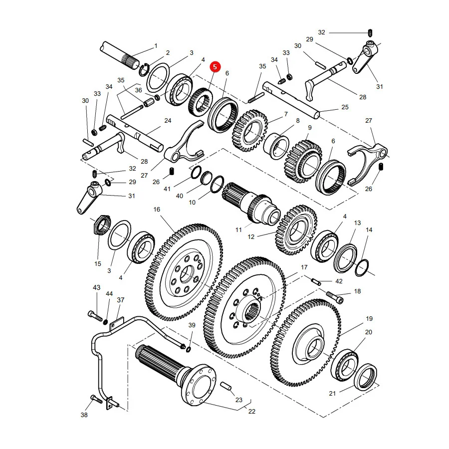 AGCO - 3716025M2 - Massey Ferguson Zapfwellengetriebe