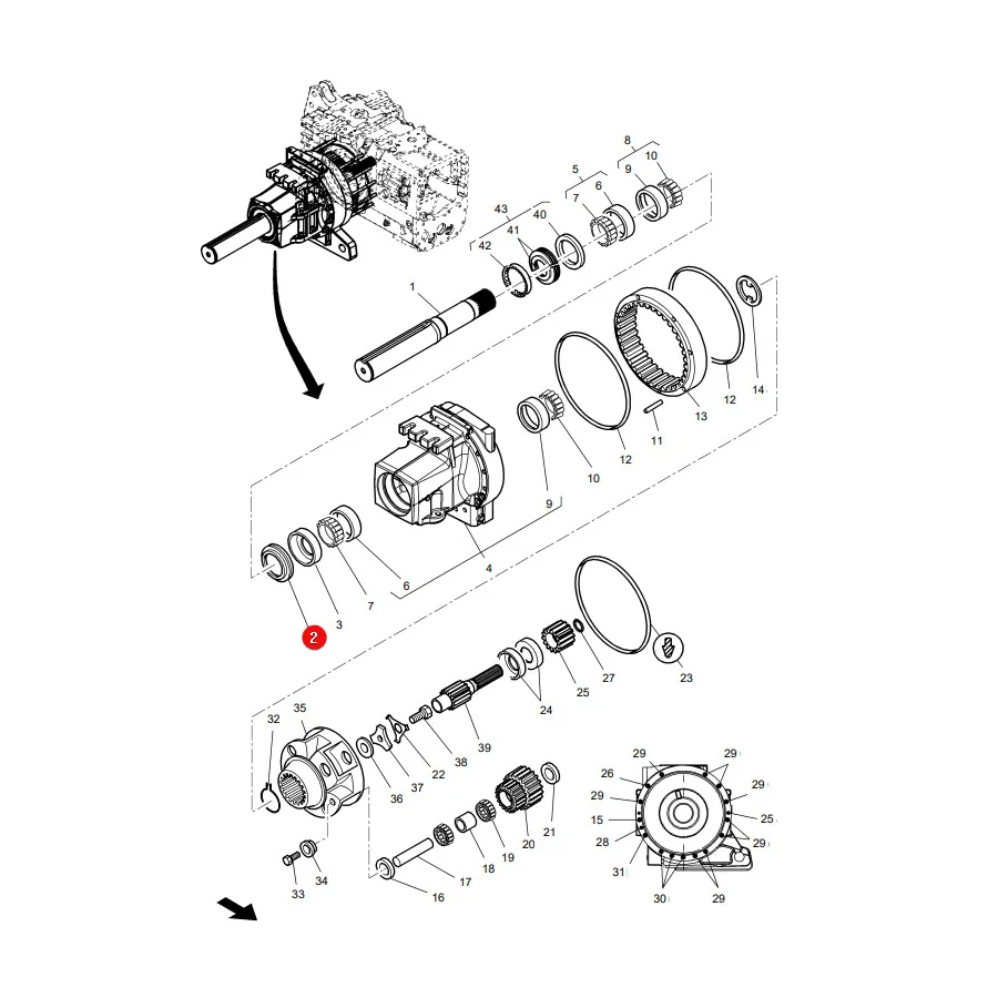 AGCO - 3716041M2 - Massey Ferguson 3716041M3 Achsbuchse