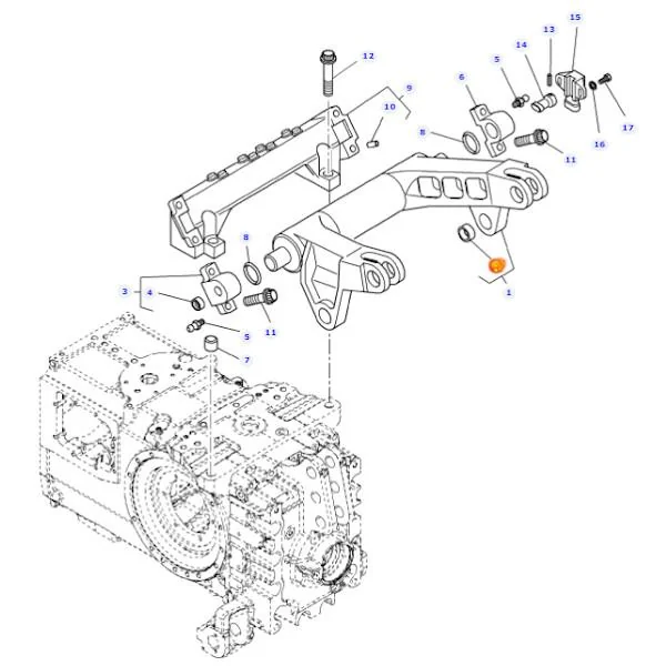 AGCO - 3716510M2 - Hintere Dreipunktlenkerbuchse Massey Ferguson