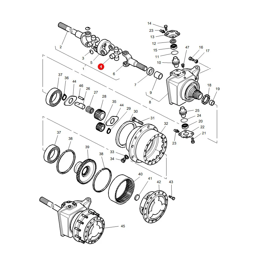 AGCO - 3764883M91 - Massey Ferguson Achswellenkreuz 30x83