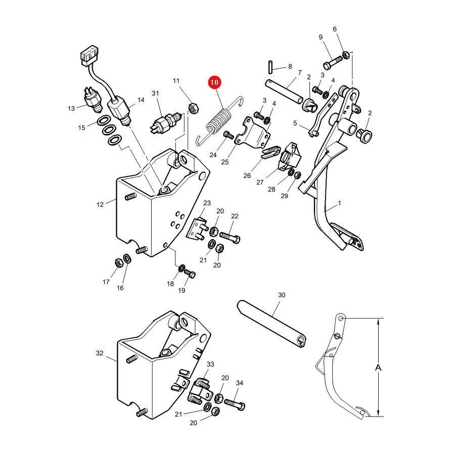 AGCO - 3786148M1 - Massey Ferguson Kupplungspedalfeder