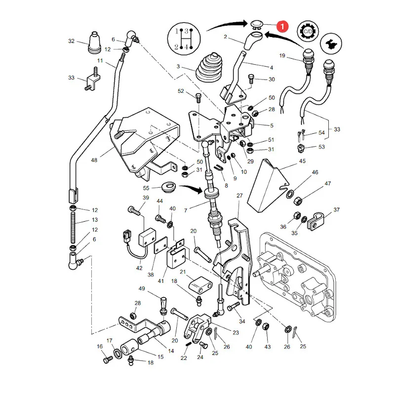 AGCO - 3786513M1 - Massey Ferguson Schalthebeleinsatz