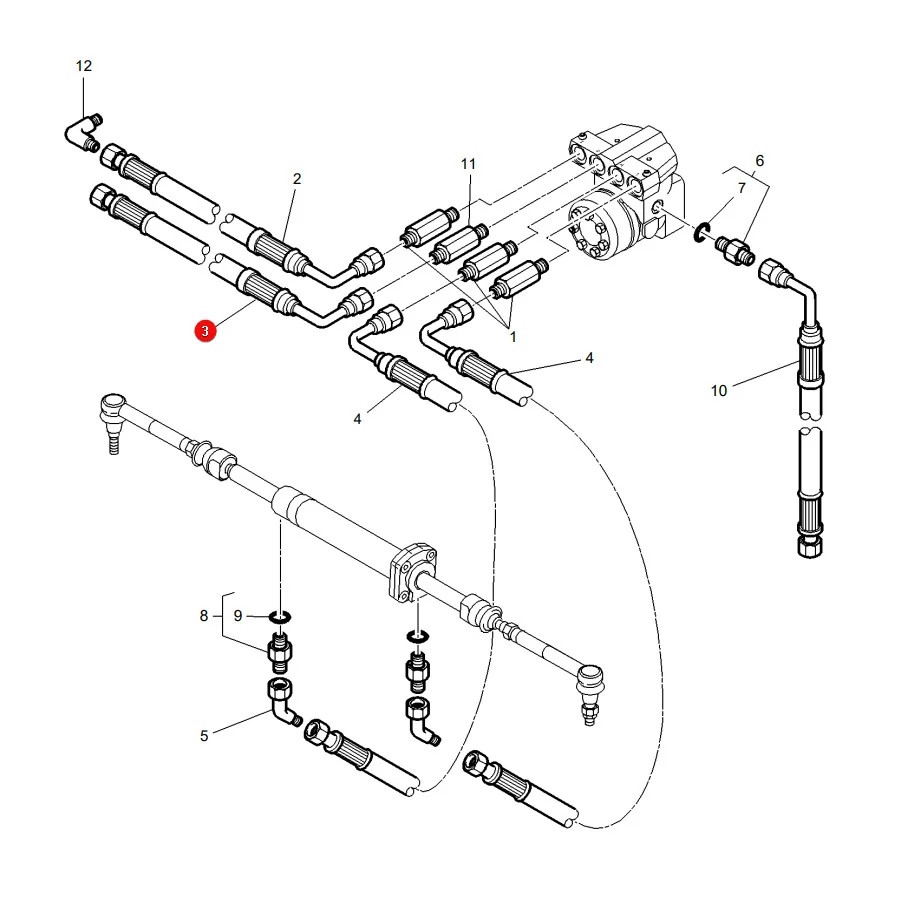 AGCO - 3789093M2 - Massey Ferguson Hydraulikschlauch
