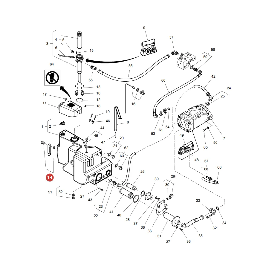 AGCO - 3789333M1 - Massey Ferguson Hydraulikölstandsanzeige