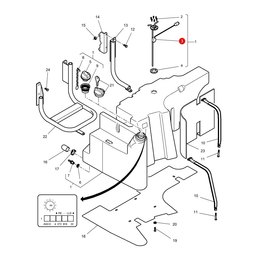 AGCO - 3789697M1 - Massey Ferguson Ölstandsanzeige