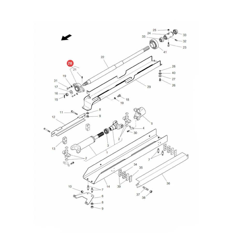 Agco - 3789970M2 - Lager mit Gehäuse Massey Ferguson