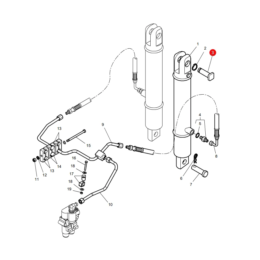 AGCO - 3795969M5 - Stift des Aktuator-Hubs Massey Ferguson