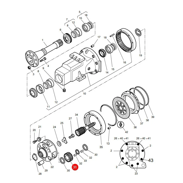 AGCO - 3796075M1 - Differentialgetriebe Massey Ferguson