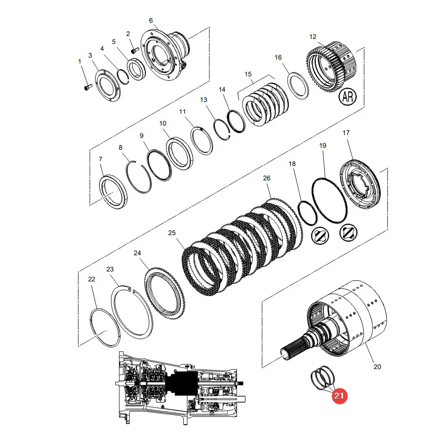 AGCO - 3796349M1 - Dichtring der Kupplungswelle Massey Ferguson