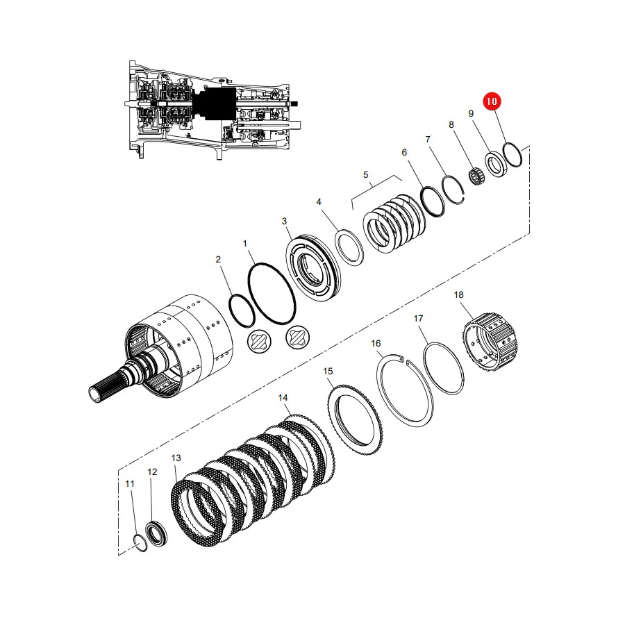 AGCO - 3796350M1 - Teflonring des Kupplungskorbs Massey Ferguson