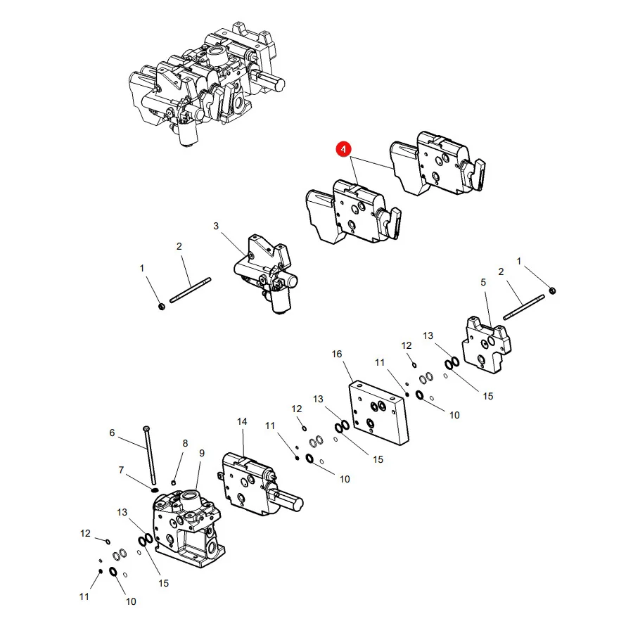 AGCO - 3797234M6 - Hydraulikverteiler Massey Ferguson