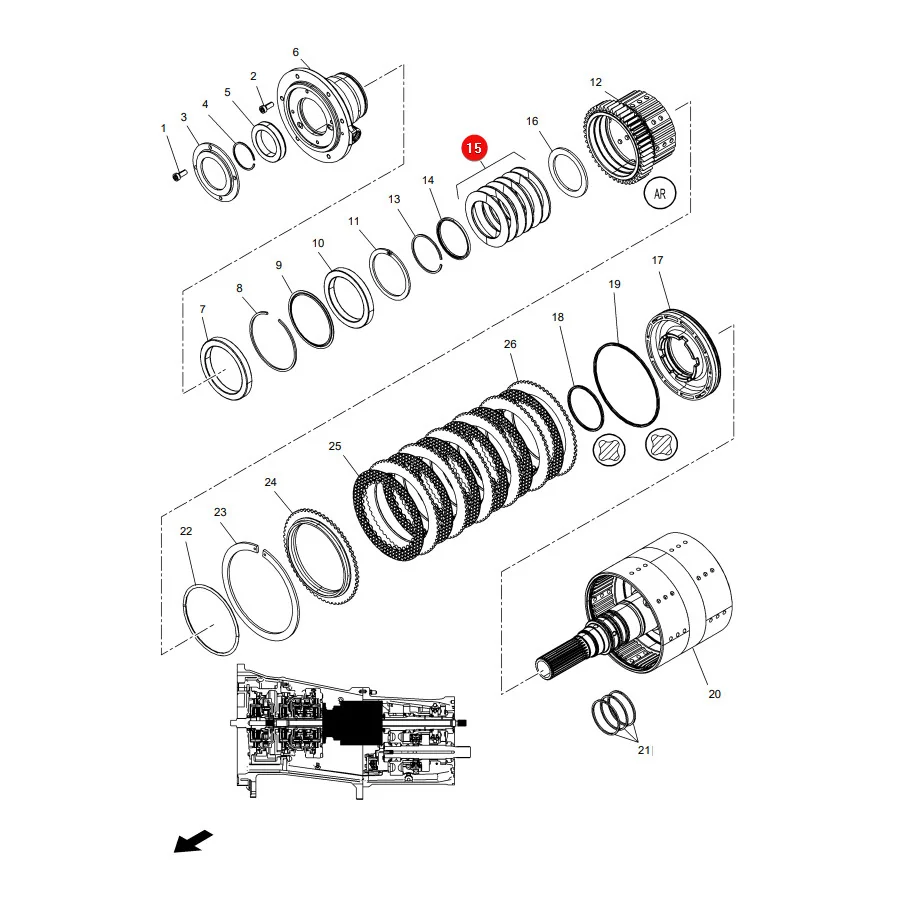 AGCO - 3799626M93 - Kupplungskorb-Distanzscheiben-Set Massey Ferguson