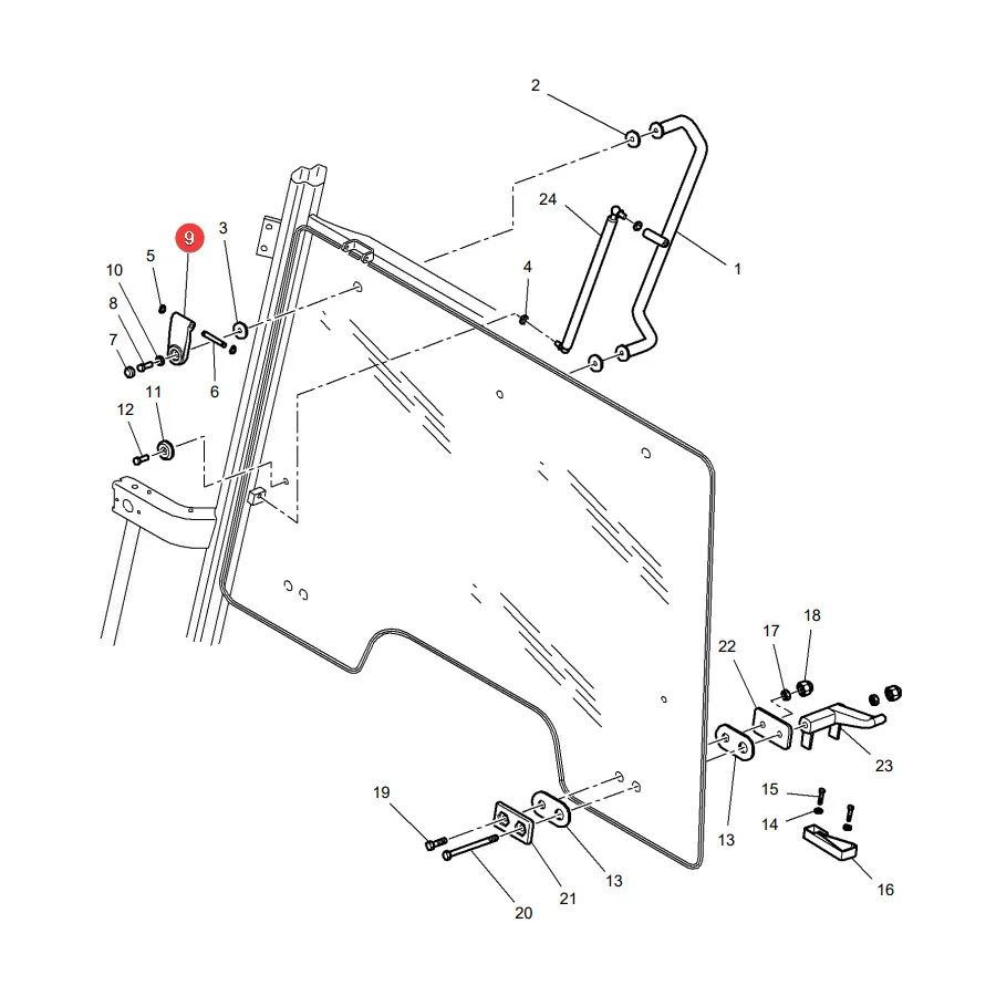 AGCO - 3804698M2 - Massey Ferguson Fensterscharnier