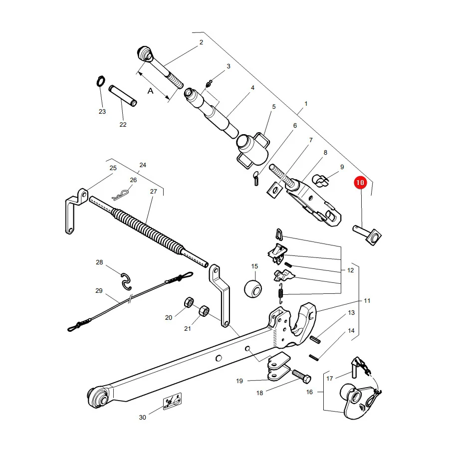 AGCO - 3808969M93 - TUZ-Bolzen Massey Ferguson