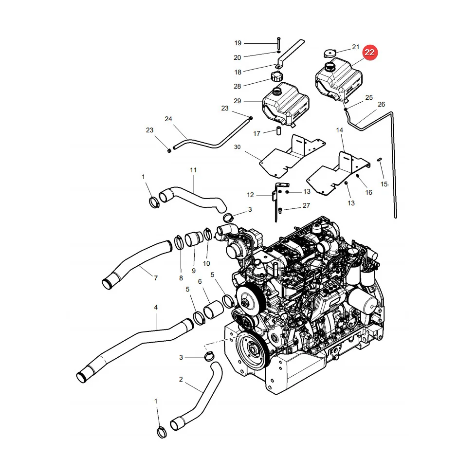AGCO - 3810567M5 - Kühlmittelausgleichsbehälter Massey Ferguson