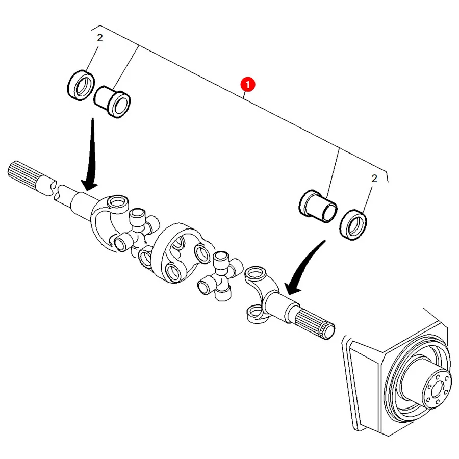 AGCO - 3822047M91 - Vorderachsbuchse Massey Ferguson