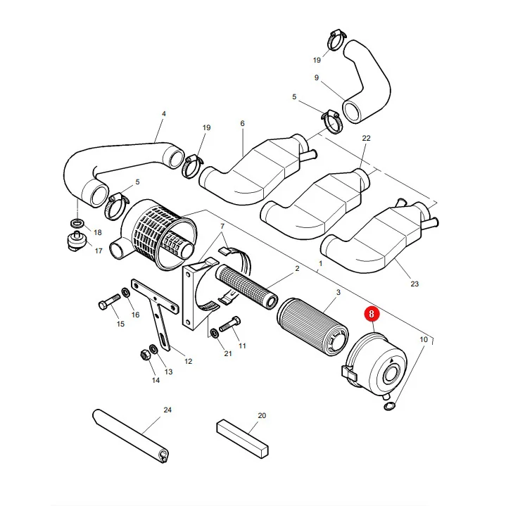 AGCO - 3901479M1 - Massey Ferguson Luftfiltergehäuse