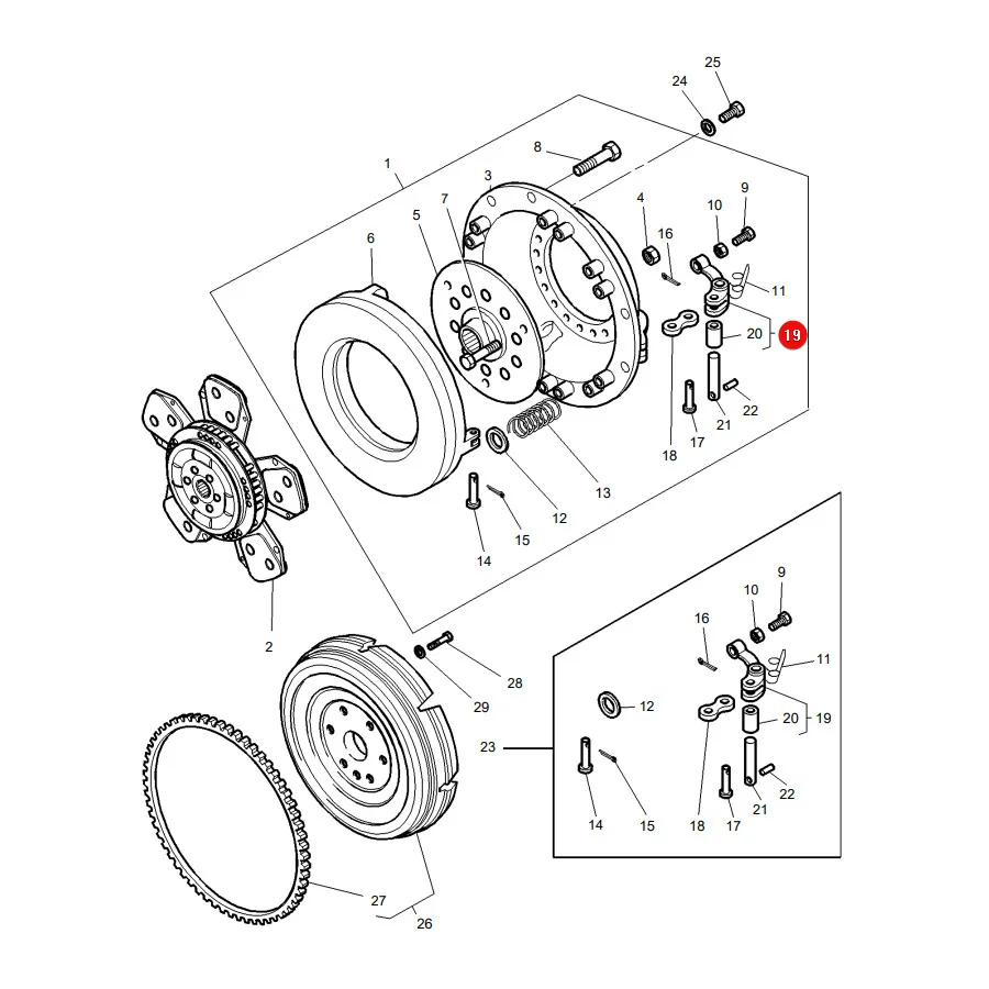 AGCO - 3901797M91 - Massey Ferguson Druckhebelsatz