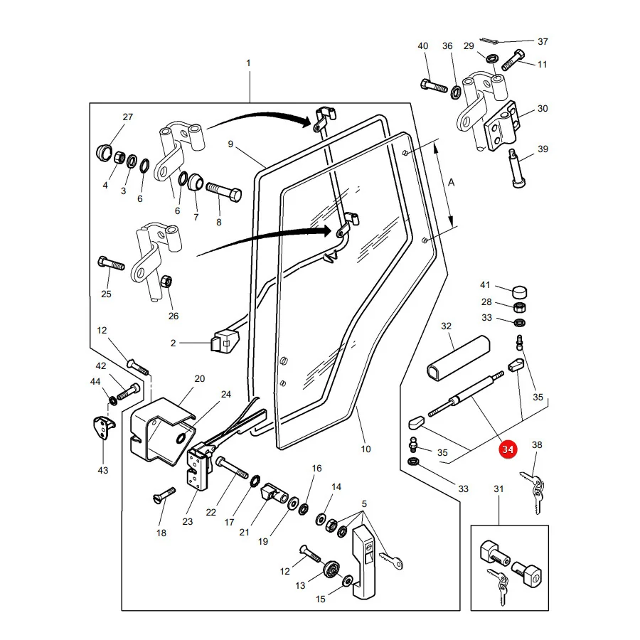 AGCO - 3902121M4 - Massey Ferguson Gasfeder