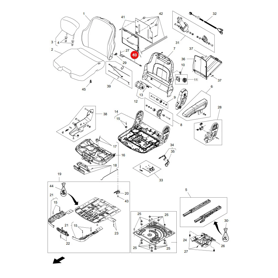 AGCO - 3905883M91 - Massey Ferguson  Bedienerpräsenzsensor
