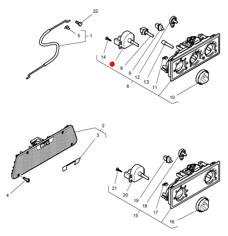 AGCO - 3907283M1 - Massey Ferguson es elektrisches Potentiometer für Klimaanlage