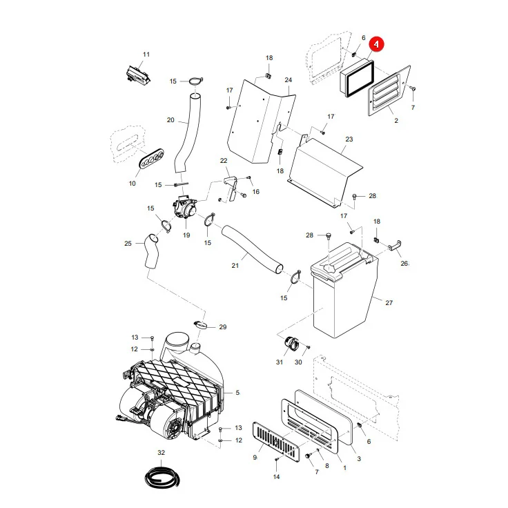 AGCO - 3978286M1 - Luftfilter Massey Ferguson