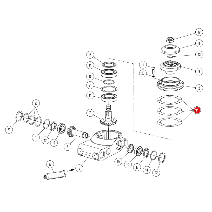 AGCO - 4-1220-0079-0 - Satz Einstellscheiben Massey Ferguson Lely