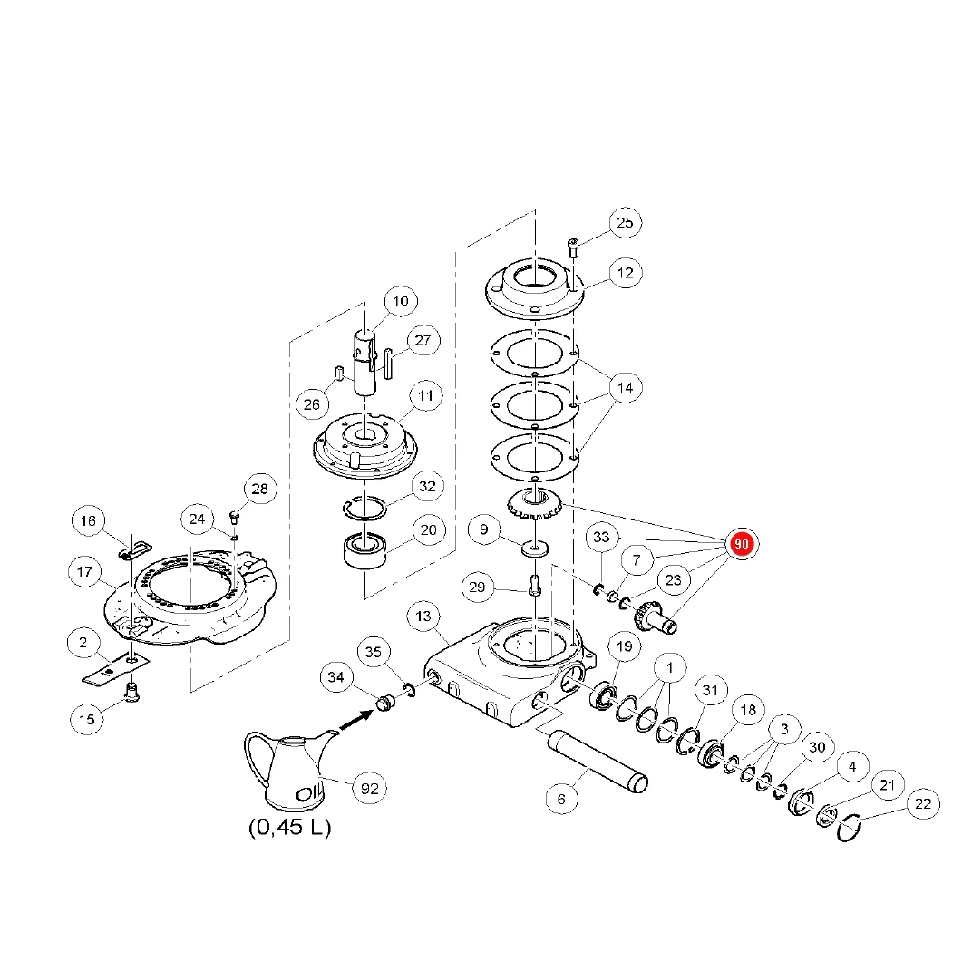 AGCO - 4-1220-0750-0 - Zahnradsatz Massey Ferguson Lely