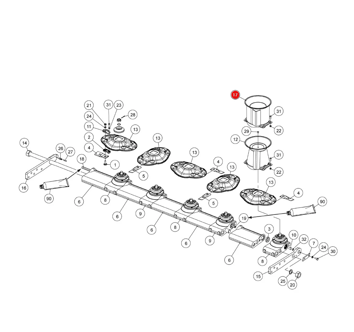 AGCO - 4-1241-0930-0 - Zylinder Massey Ferguson Lely