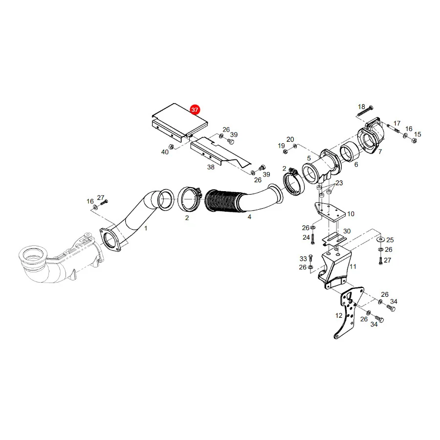 AGCO - 404200101061 - Auspuffrohrabdeckung Fendt