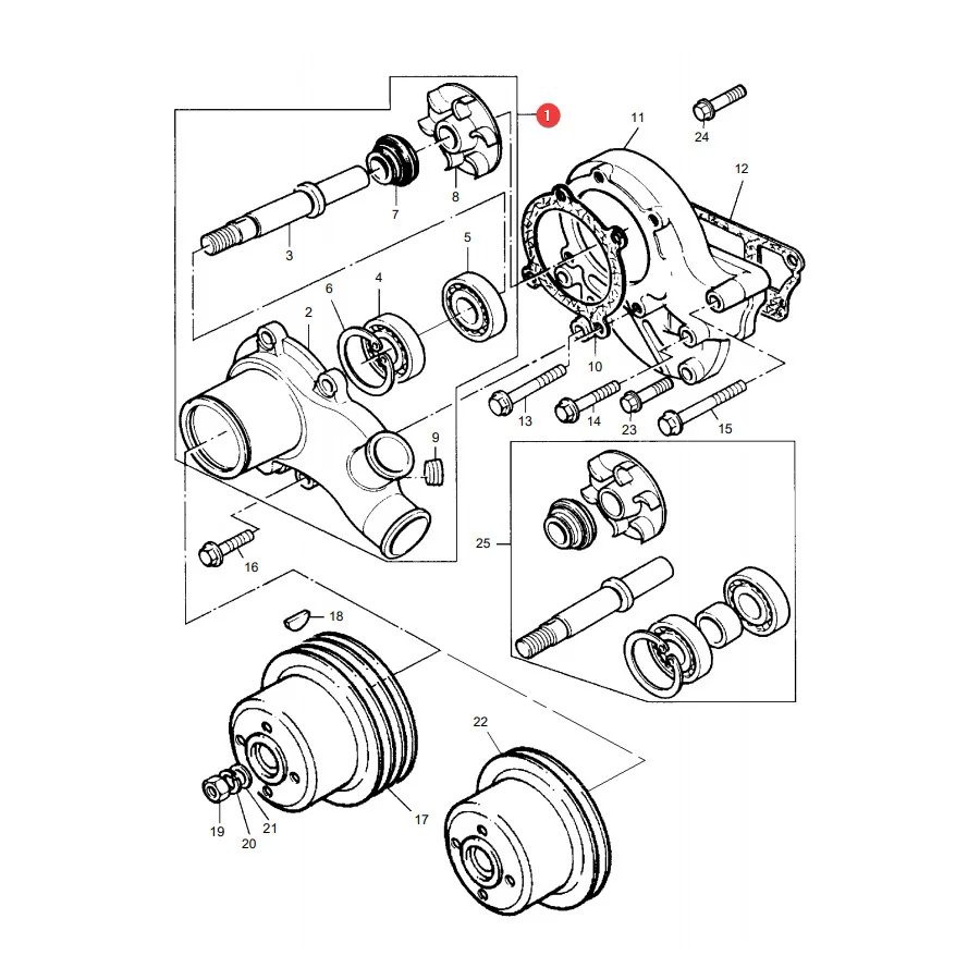 AGCO - 4222002M91 - Wasserpumpe Massey Ferguson