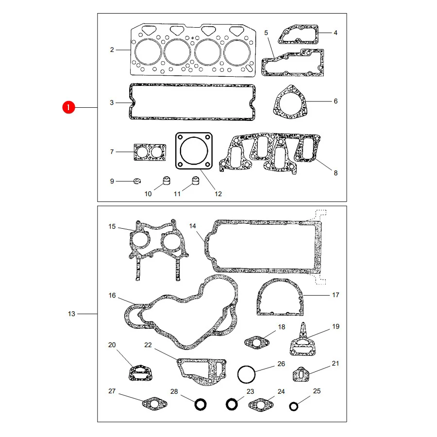 AGCO - 4223451M91 -  Dichtungssatz Massey Ferguson