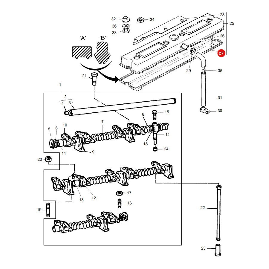 AGCO - 4223927M1 -  Ventildeckeldichtung Massey Ferguson