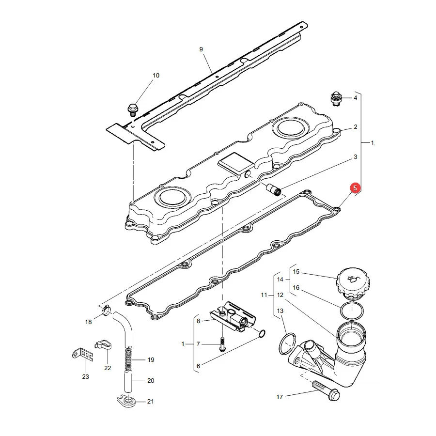AGCO - 4224702M1 - Ventildeckeldichtung Massey Ferguson