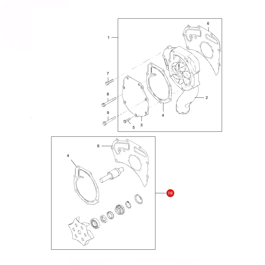 AGCO - 4225070M91 - Massey Ferguson  Wasserpumpen-Reparatursatz