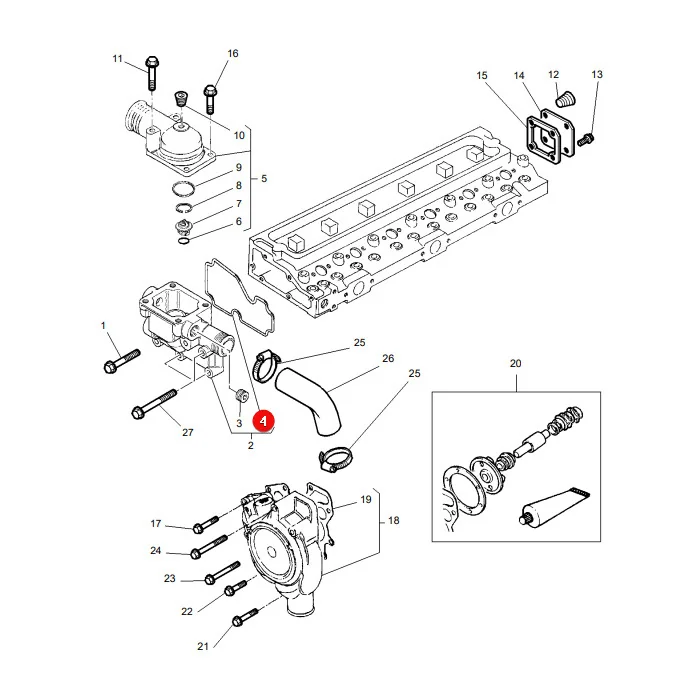 AGCO - 4225427M1 - Massey Ferguson  Wasserpumpen-O-Ring