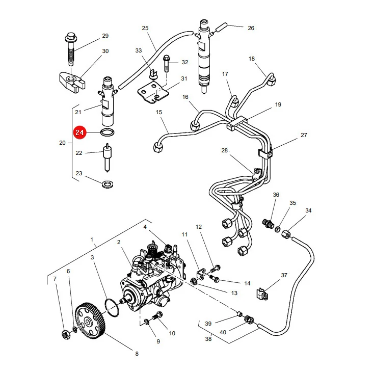 AGCO - 4225847M1 - Massey Ferguson  Einspritzdüsen-O-Ring