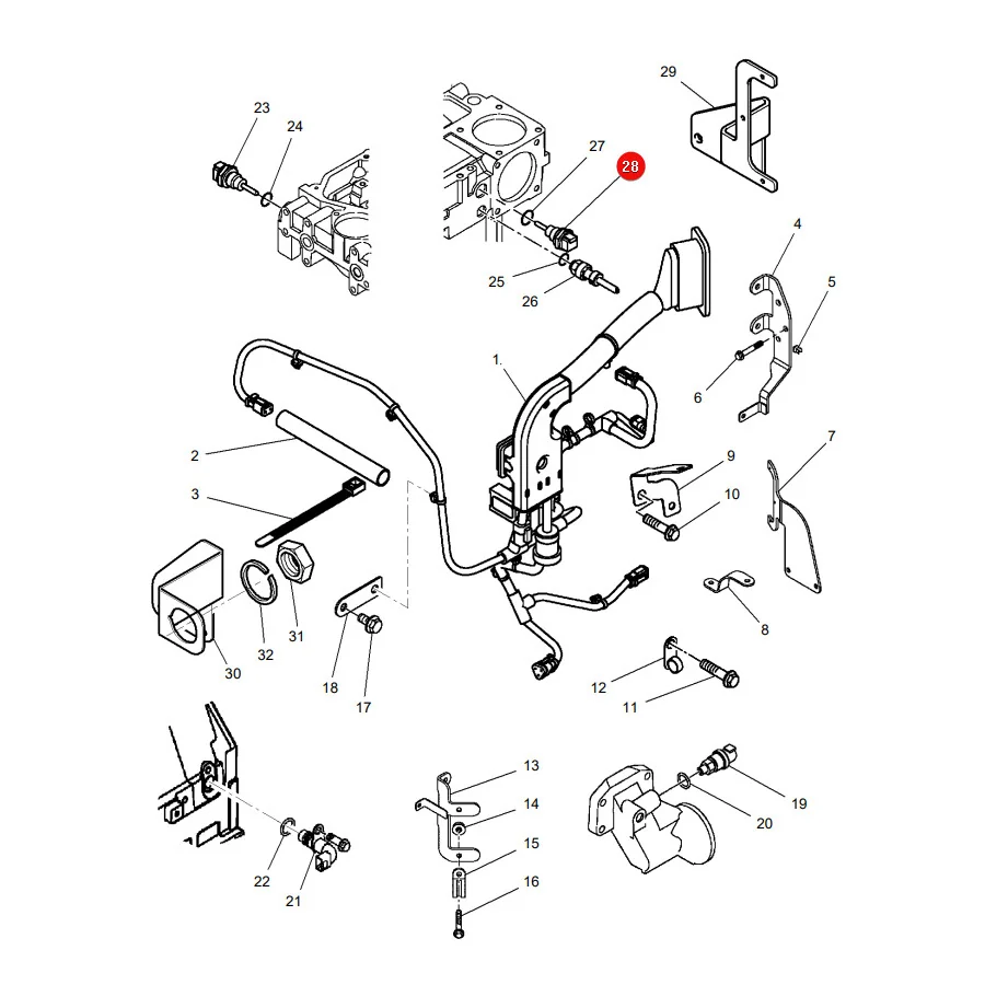 AGCO - 4226155M1 - Massey Ferguson  Motor-Temperatursensor