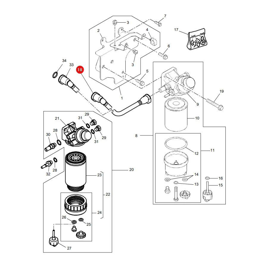 AGCO - 4226356M1 - Kraftstoffleitung Massey Ferguson