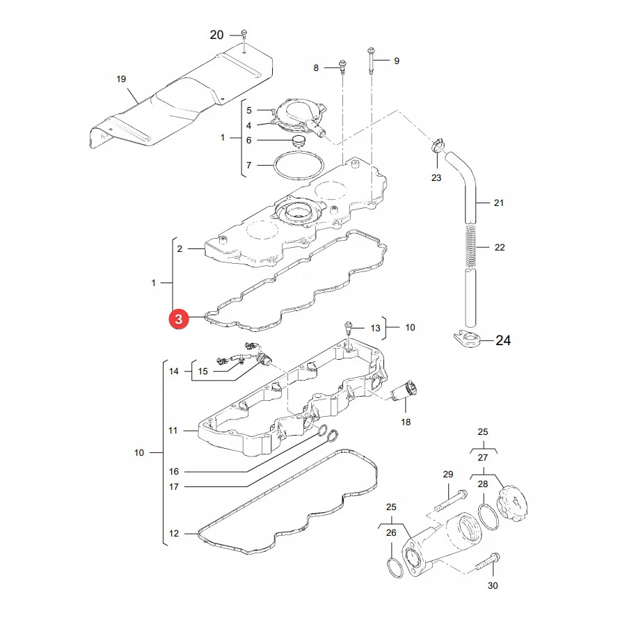 AGCO - 4226557M1 - Tastaturabdeckungs-Dichtung Massey Ferguson
