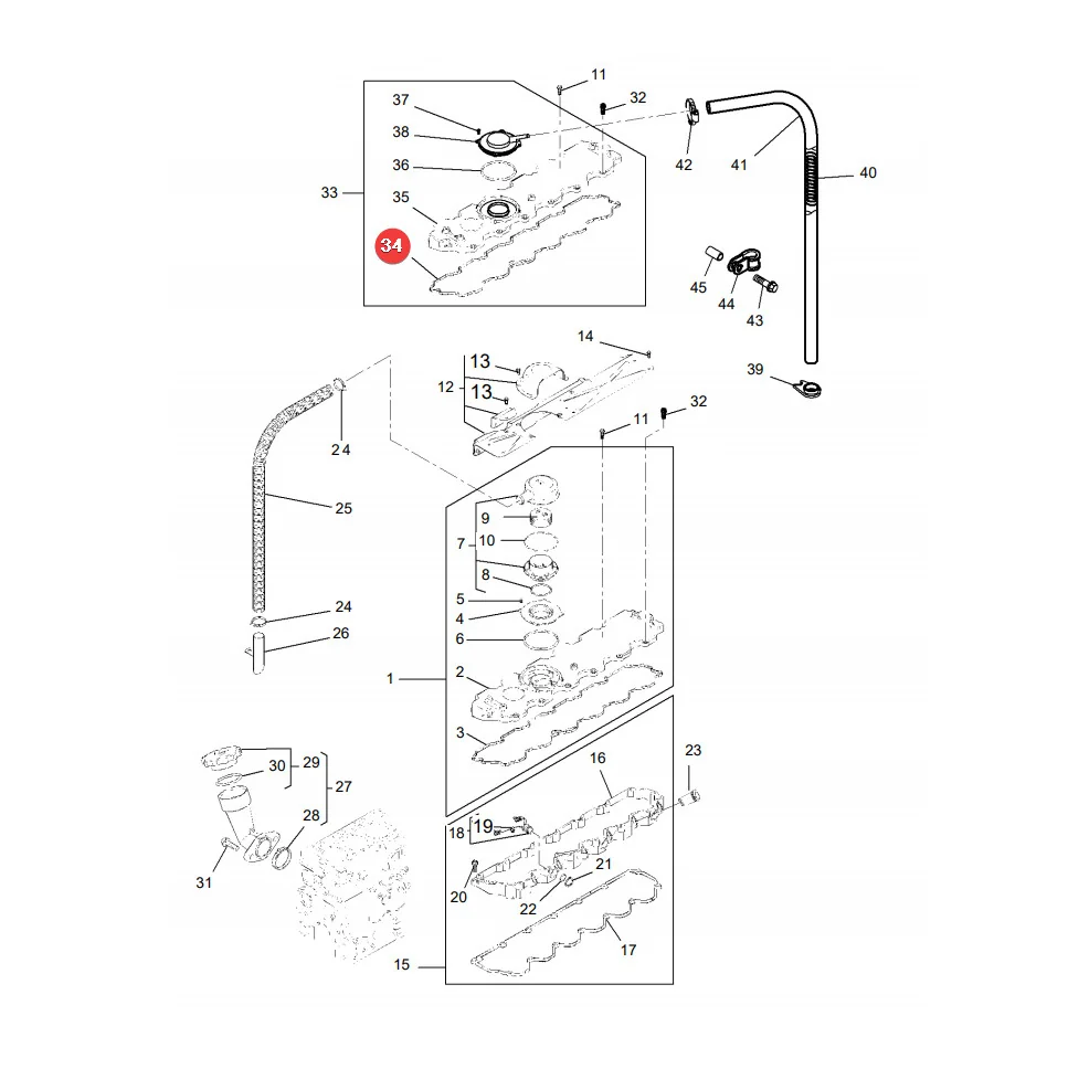 AGCO - 4226712M1 - Ventildeckeldichtung Massey Ferguson