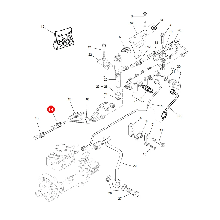 AGCO - 4226854M1 - Kraftstoffleitung Massey Ferguson