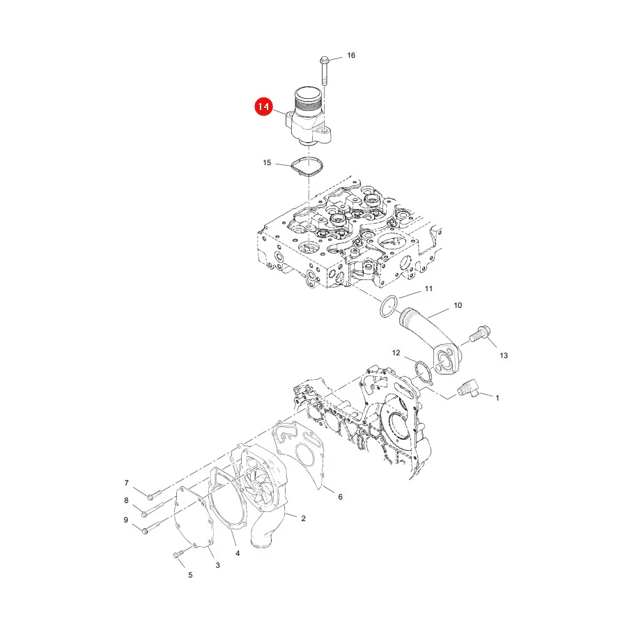 AGCO - 4227384M1 - Motorkopfthermostat Massey Ferguson