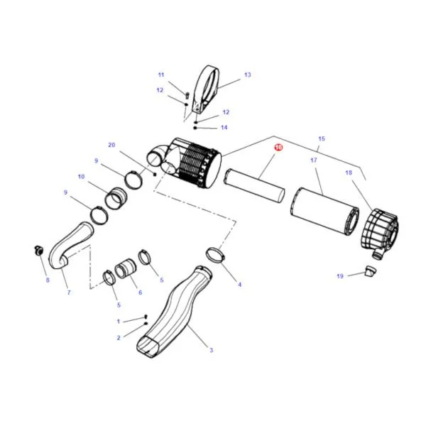 AGCO - 4270034M1 - Massey Ferguson Lufteinlagefilter